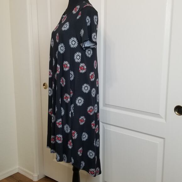 LuLaRoe Womans Pullover Career Casual Sheath Dress Short Sleeve Hi Low Hem Sz XS - Picture 2 of 8